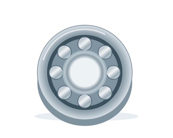 Original technical illustration: bearing (demo) Illustration of an industrial bearing — sample product